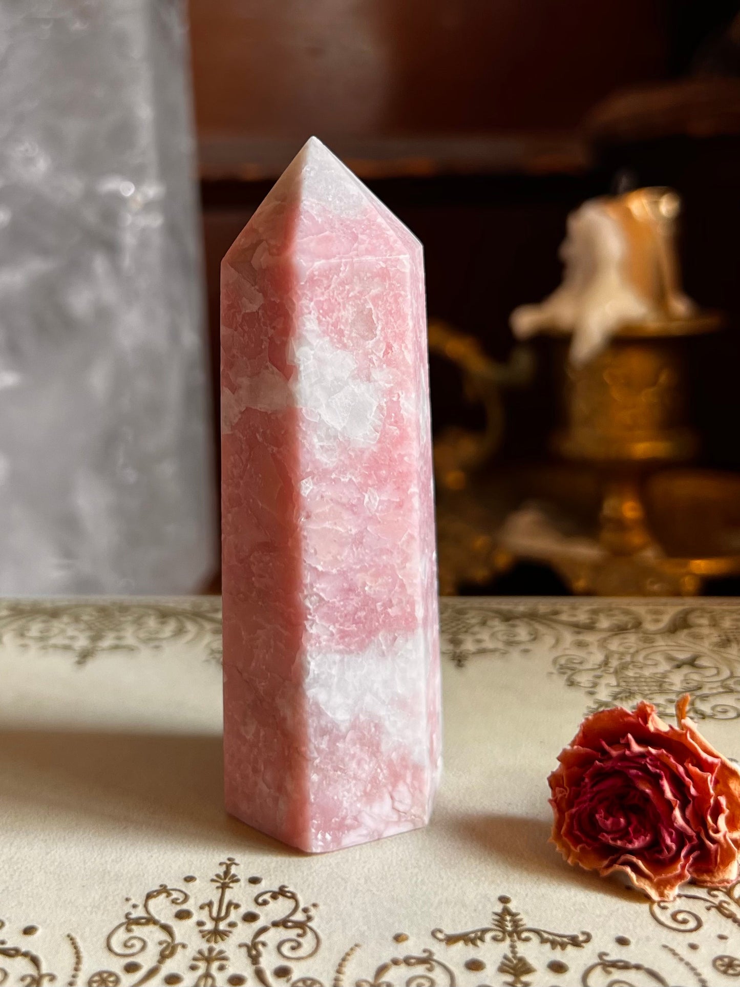 Pink Opal Tower- The Stone Of Spiritual Awakening