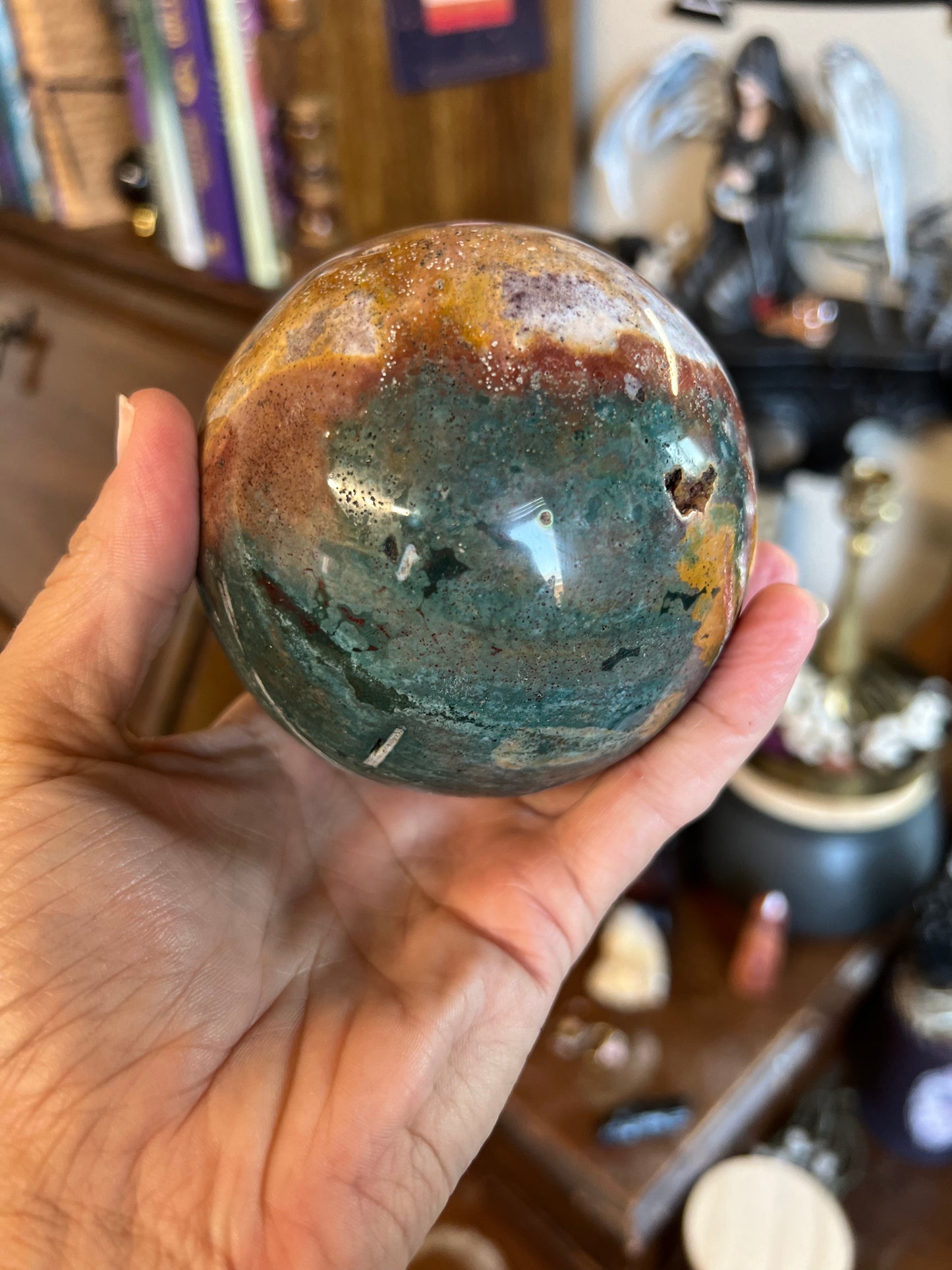 Gorgeous Ocean Jasper Sphere