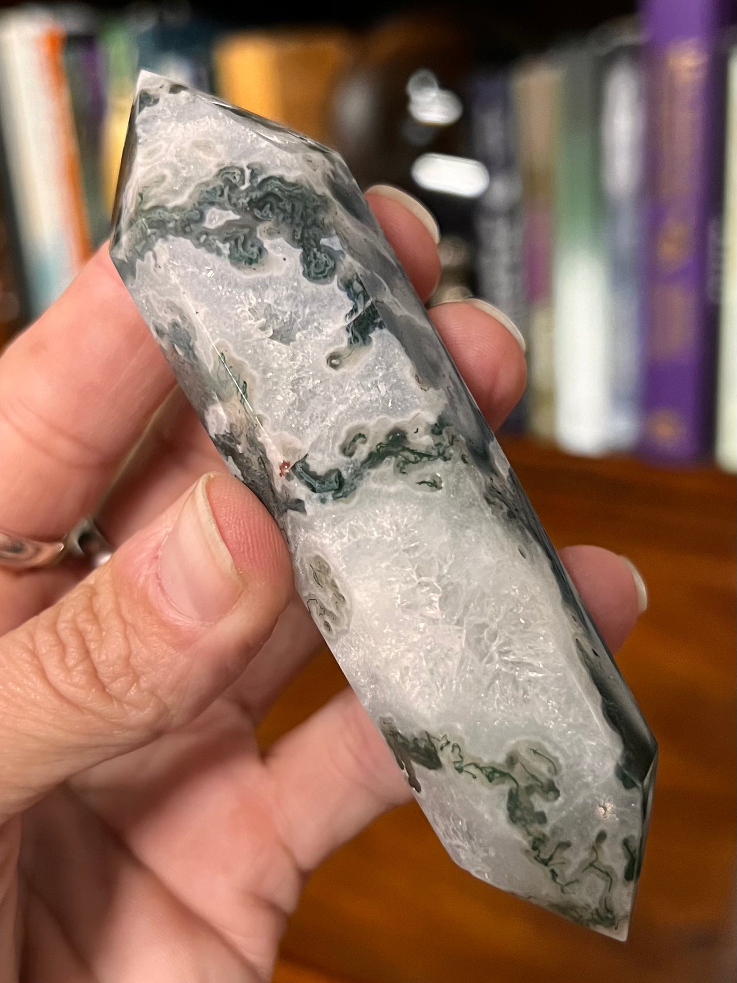 Moss Agate With Druzy Generator
