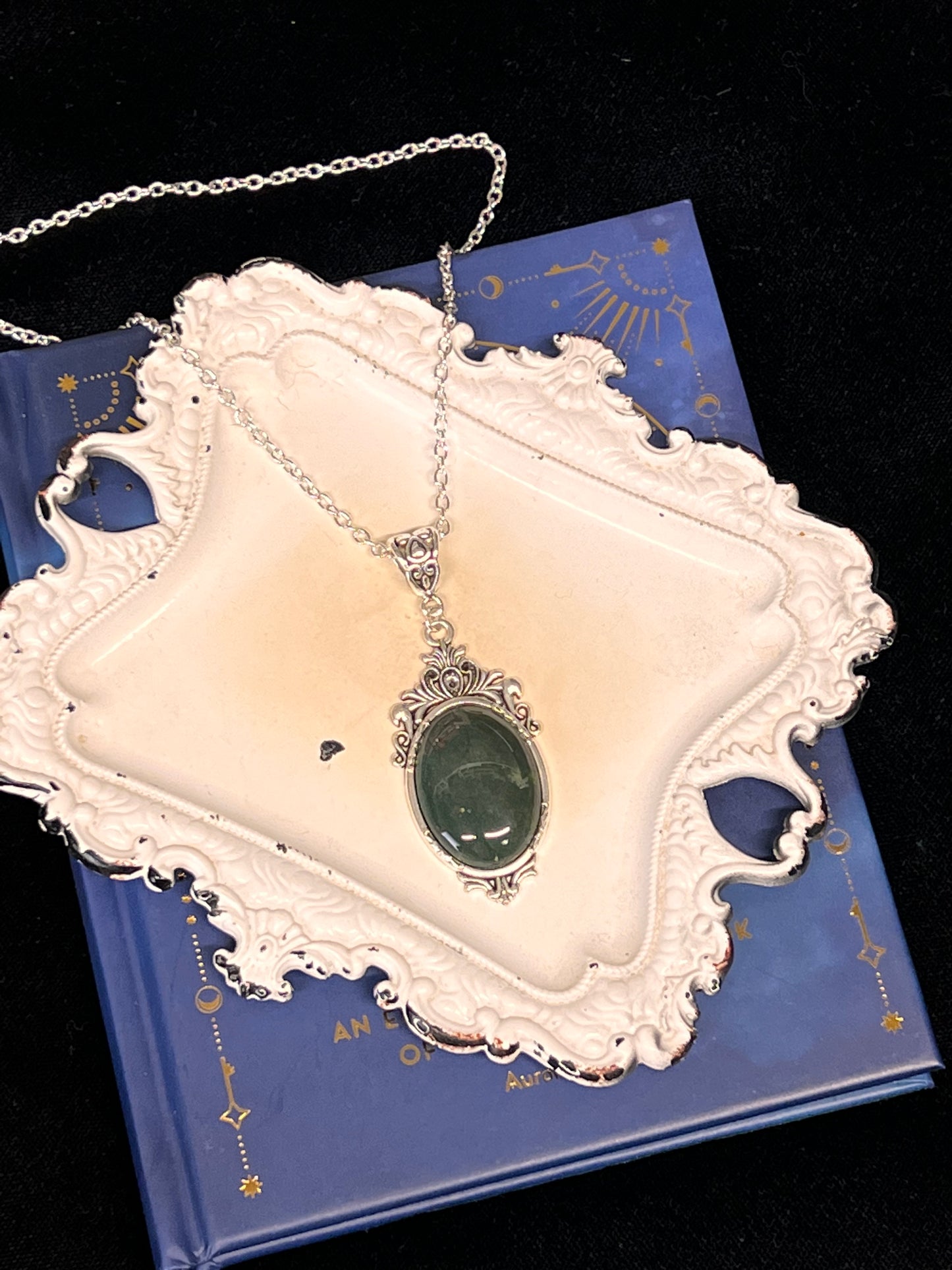 Bloodstone Cameo Necklace
