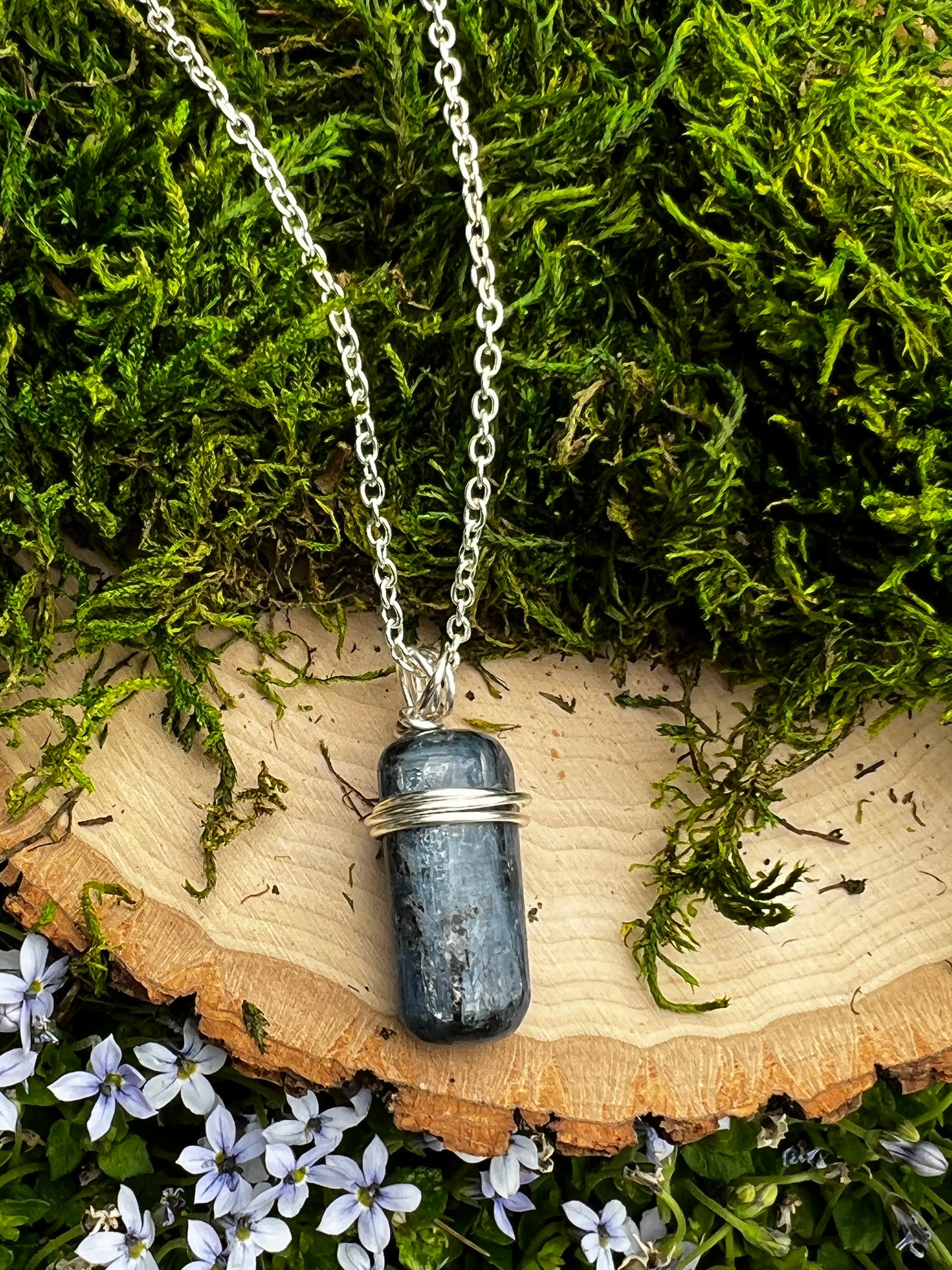 Wrapped Kyanite Necklace