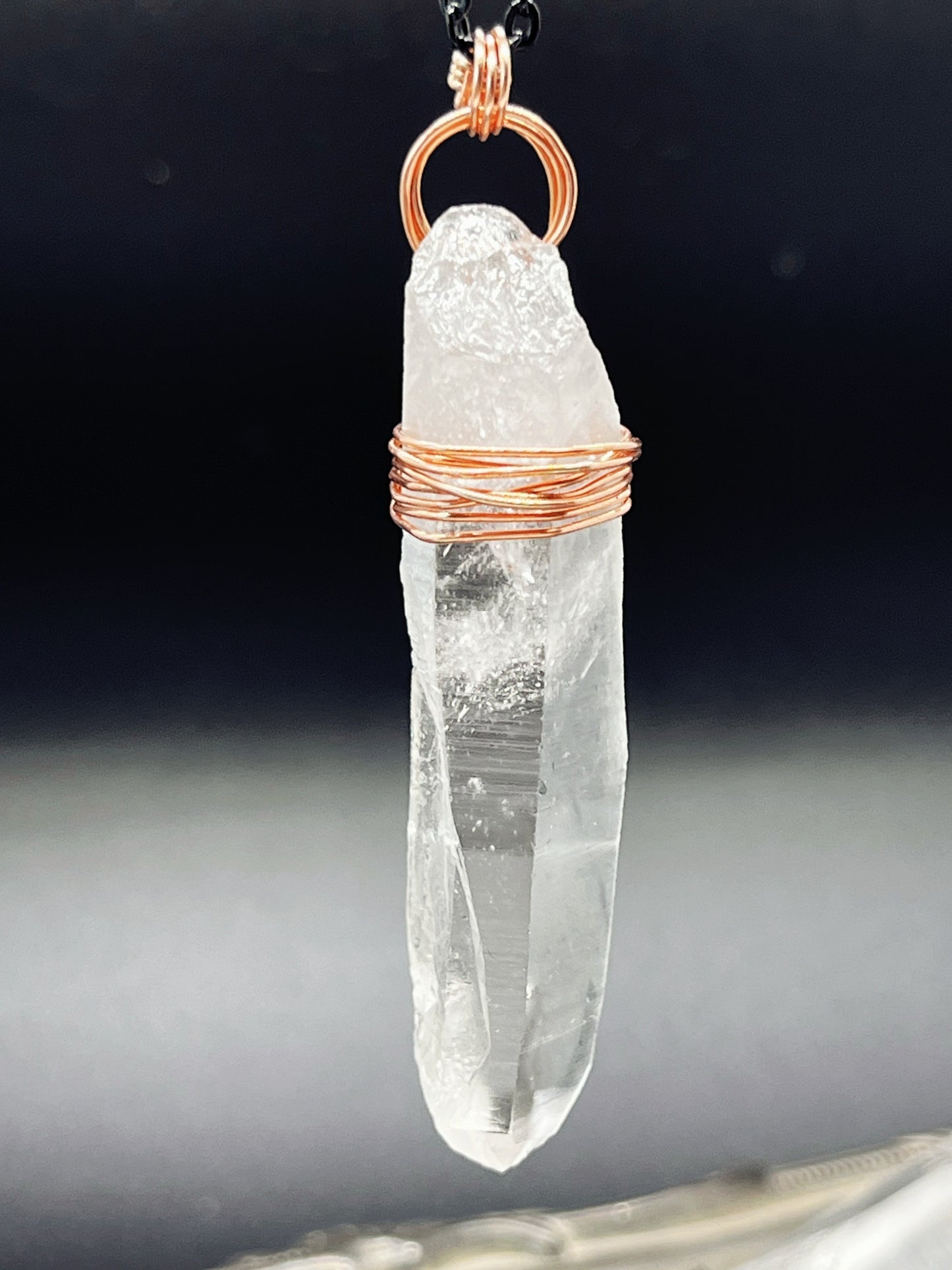 Lemurian Crystal Wrapped Necklace