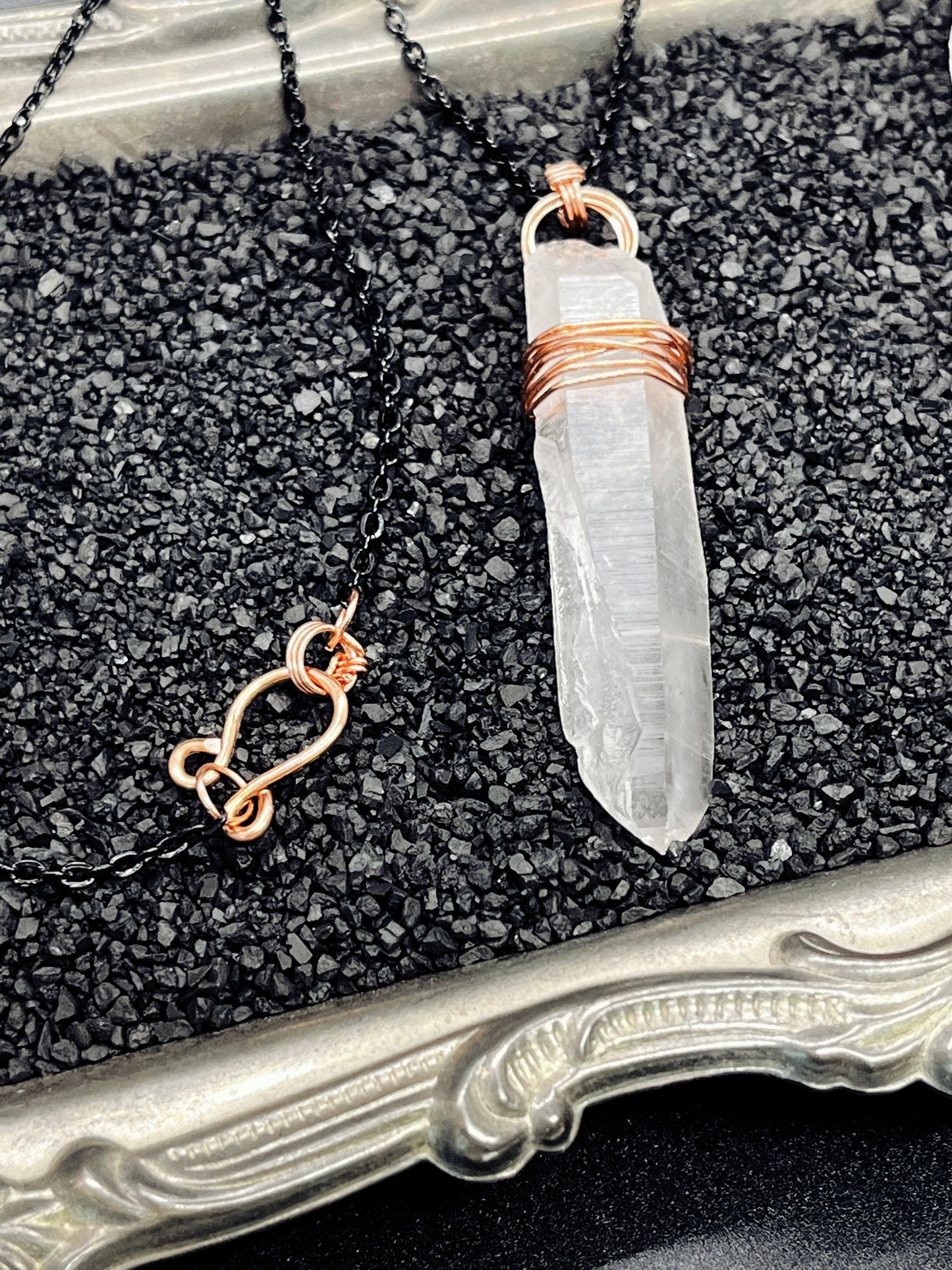 Lemurian Crystal Wrapped Necklace