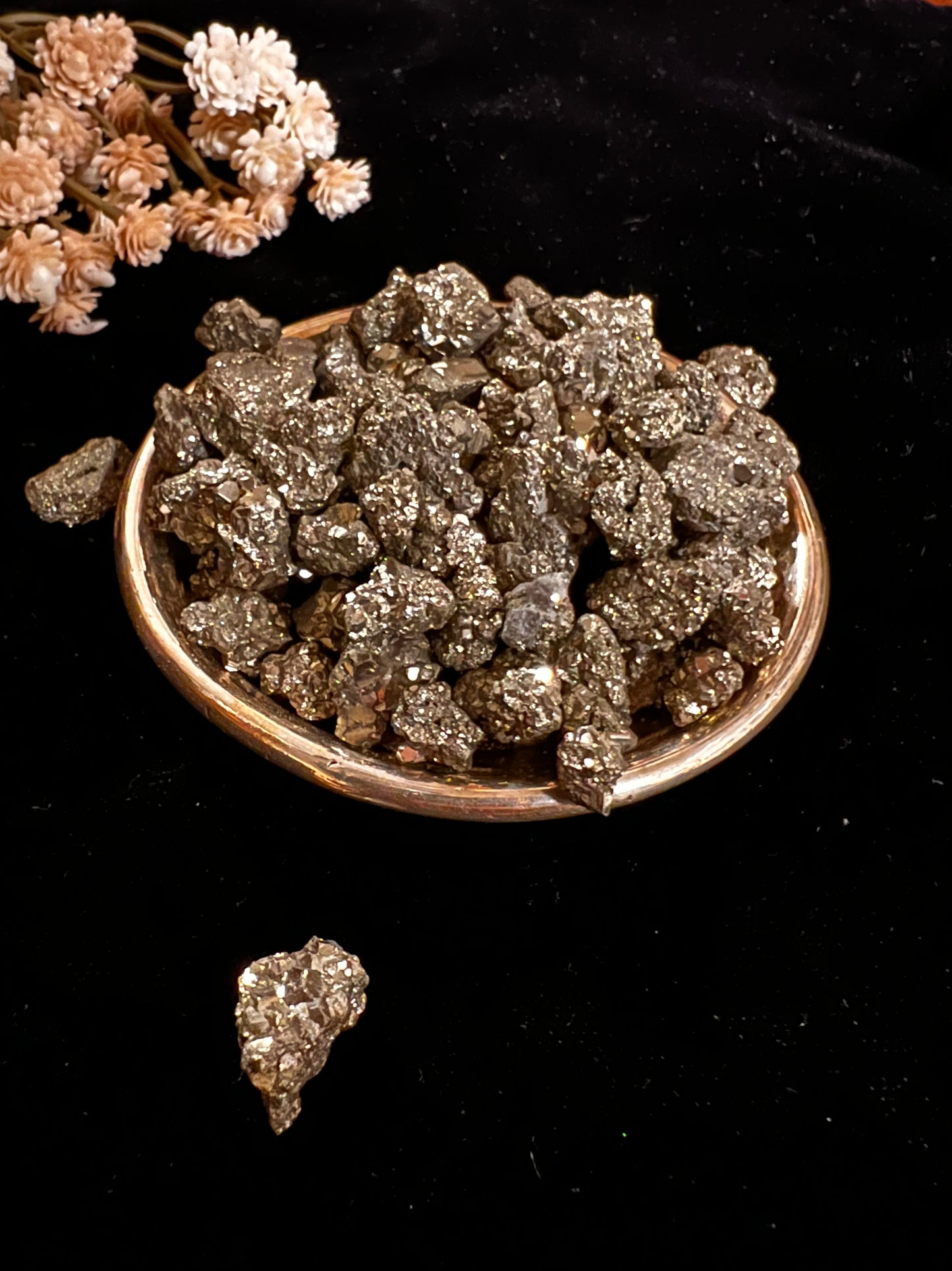 Small Pyrite Cluster Tumbles