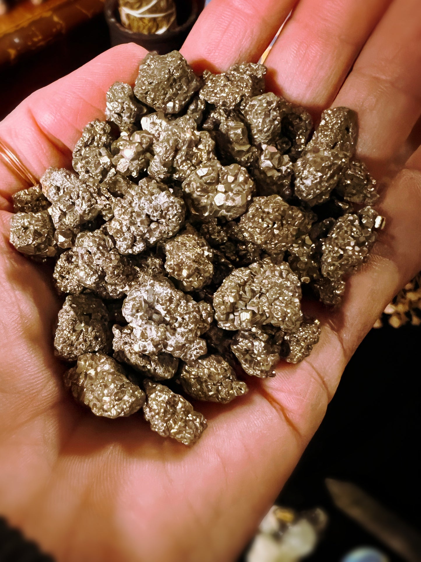 Small Pyrite Cluster Tumbles