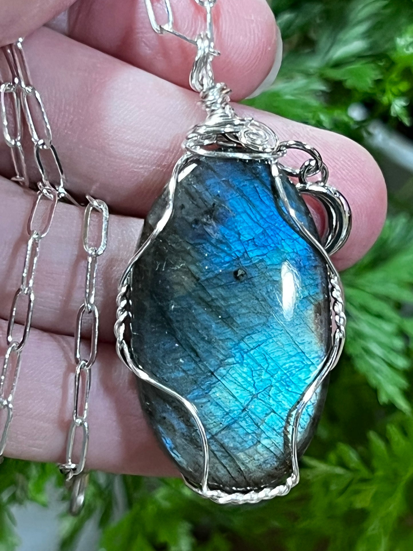 Pacific Labradorite Wrapped Necklace