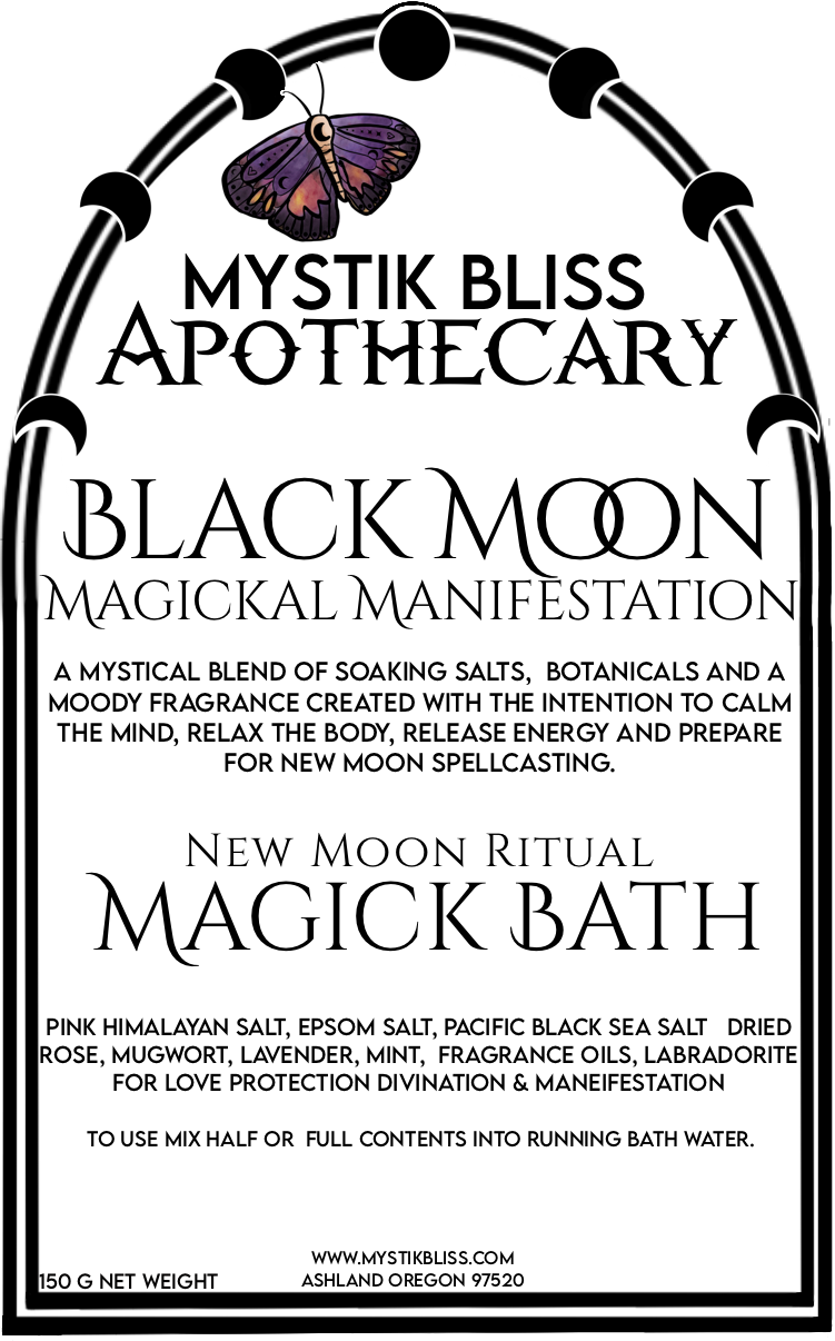 ✨ Restocked ✨ Black Moon Magickal Manifestation Bath Salts